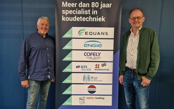 Hans van Rosmalen en Pieter Vermeulen startten allebei bij Post Koudetechniek. Na ruim 40 jaar dienst gaan ze met vroegpensioen.