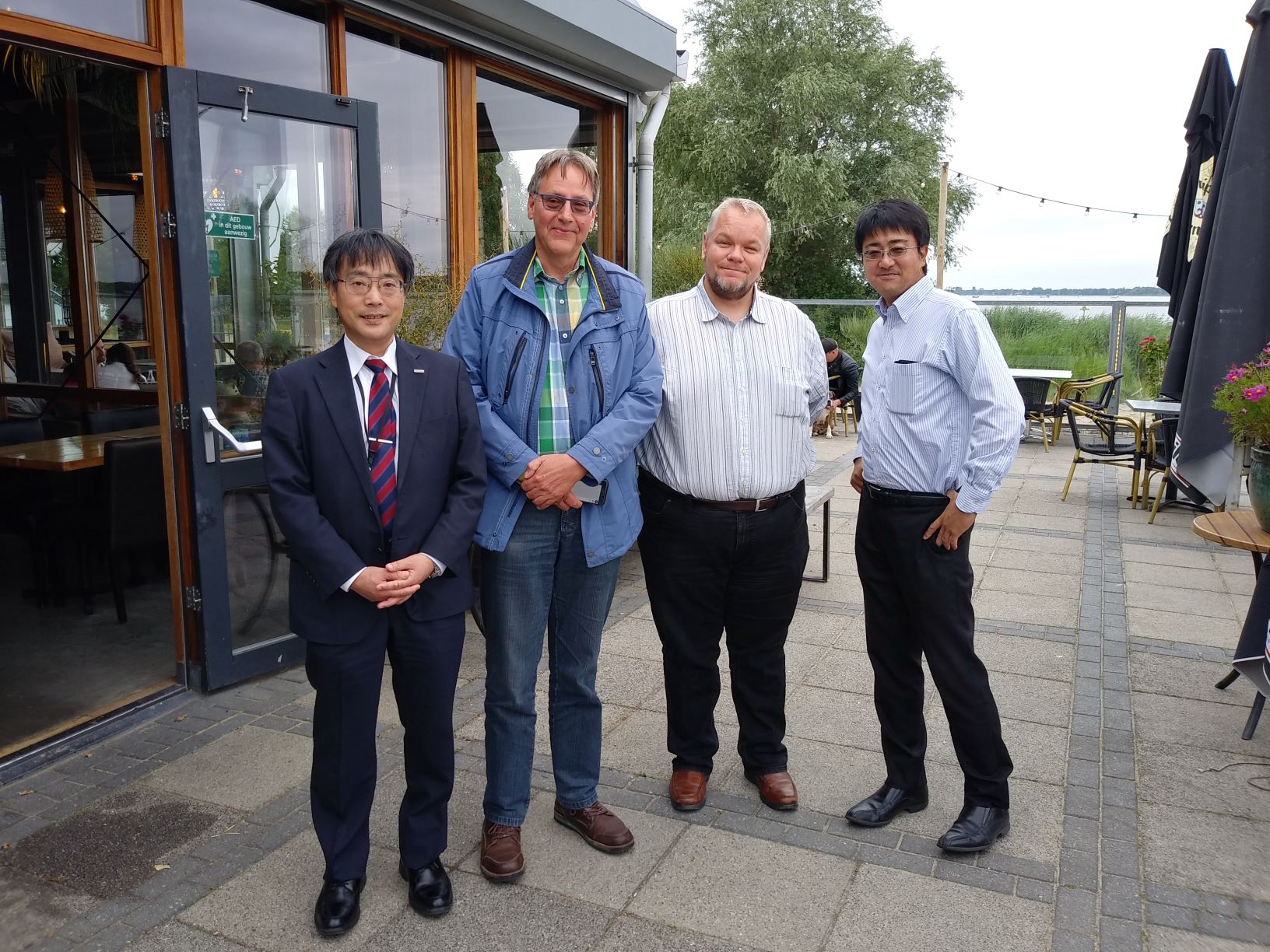 Klantenbezoek van Martin en een delegatie van compressorleverancier Mayekawa.