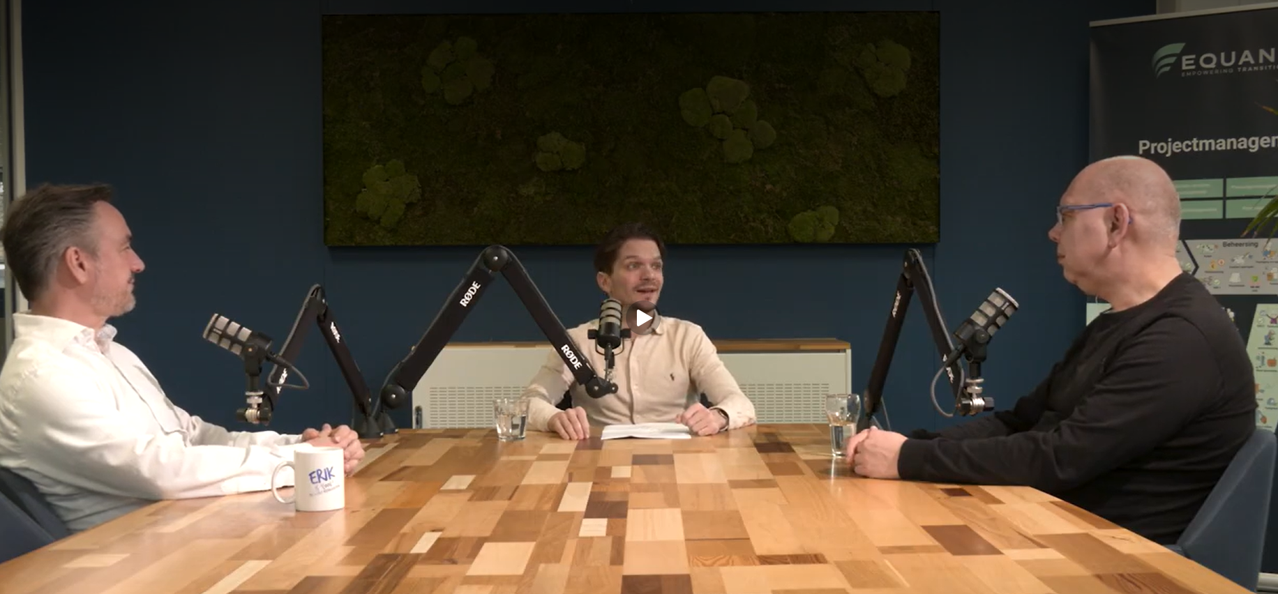 Erik Hoogendoorn en Dorus van Haalen van Equans tijdens de opnames van de podcast met DeIndustrie.Online